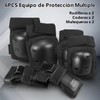 6PCS Juego de Rodilleras Coderas y Muñequeras Ajustable EVA Engrosada