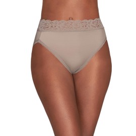 Vanity Fair Women's Flattering Lace Panties: Lightweight & Silky with Superior Stretch, Toasted Coconut, 8
