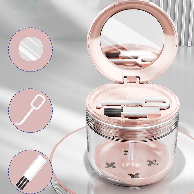 Mouth Guard Case Storage Box Good Sealing with Brush Mirror