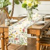 RABUSOFA Lavender Daisy Floral Summer Table Runner,Seasonal Spring Kitchen Dining