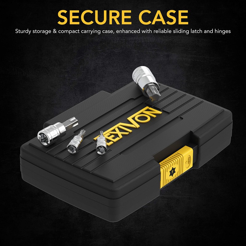 LEXIVON Torx Bit Socket Set, Premium S2 Alloy Steel |