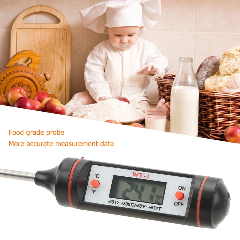 Thermometer Easy Using ABS Scratch Resistance Accurate Probe Thermometer for