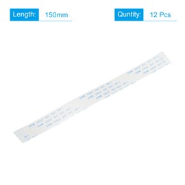 sourcing map Flat Cable 12 Pins 1.0 mm 150 mm for 3D Printer Camera Connector A Type Pack of 12