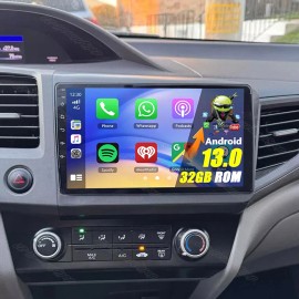 Unbranded For Honda Civic 2012-2015 Android 13.0 Car Stereo Radio GPS Apple CarPlay 2+32GB