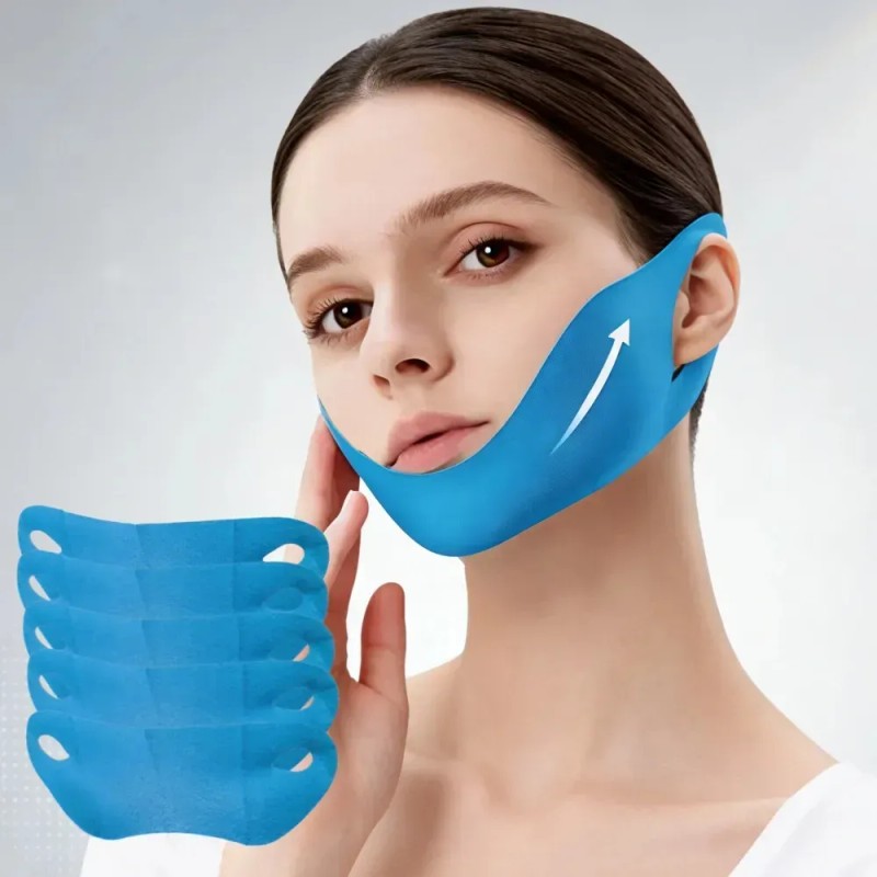 Cintas De Estiramiento Facial De 5 Piezas, Kit De Contorno