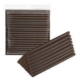 MATUFF Brown hot Glue Stick Full Size 0.43” Dia x 8” Long, 52 pcs Hot melt Adhesive Glue Sticks, Colored Glue Gun Sticks for Christmas Decoration DIY Crafts Arts School Home Gluing Project