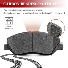 YXPCARS Front and Rear Ceramic Disc Brake Pads Set Replacement for Hyundai Santa Fe 2007 2008 2009
