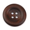 Pack of 15 Elegant Wooden Buttons 35 mm 4-Hole Round