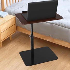 C Table for Sofa, 360° Swivel Small Side Table, C Table Adjustable Height, Living Room/Bedroom Small C Side, Tables for Small Spaces Table, Living Room Table, Bedroom Table, Bedside Table(Walnut)