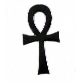 Metal Enamel Pin Badge Pagan Celtic Ankh (Black) Isis Life Crux Ansata