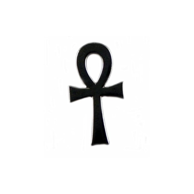 Metal Enamel Pin Badge Pagan Celtic Ankh (Black) Isis Life