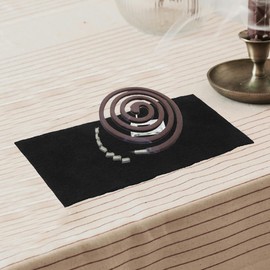 Ciieeo Fireproof Incense Burner Pad Black Censer Pad Non-Slip Heat-Resistant Censer Mat for Home Use and Meditation Spaces