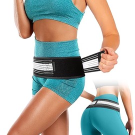 Cinturón de ciática para hombre y mujer, alivio del dolor de espalda baja, sacroilíaco, ciática, pelvis, lumbar, cadera, pierna, sacro (XL-XXL,...    