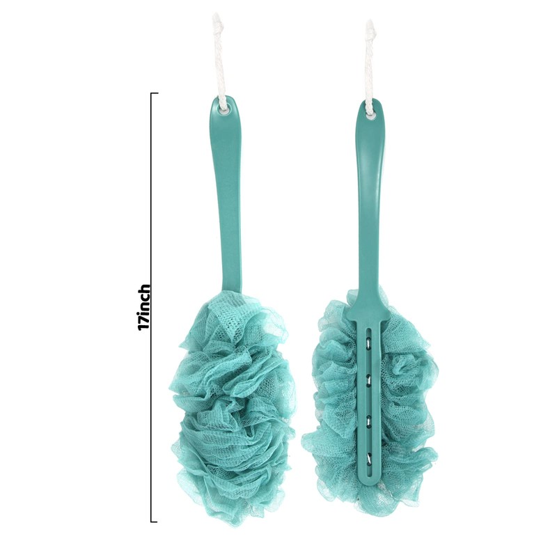 Back Scrubber for Shower, Qewro Loofah on a Stick as