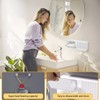 2-in-1 Wall Mounted Soap Dish,Soap Holder with Hooks, No Drilling