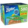 Ziploc {4PACK }Ziploc Seal Top Bag, Sandwich, 145-count,