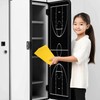 2 Pcs Locker Magnetic Wallpaper Basketball Court Black 12" x