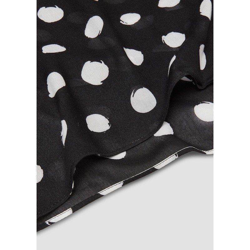 s.Oliver Loop-Schal aus Viskose mit Artwork schwarz ONESIZE