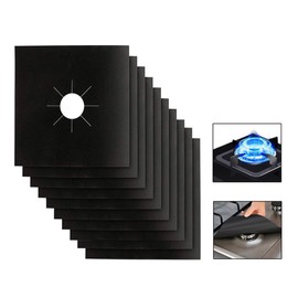 Stove Top Covers for Gas Burners, Stove Covers for Gas Stove Top,Reusable,Non-Stick gas stove burner liners, Washable,Easy to Clean gas stove cover, Heat Resistant stove guard for gas stoves 10 Packs