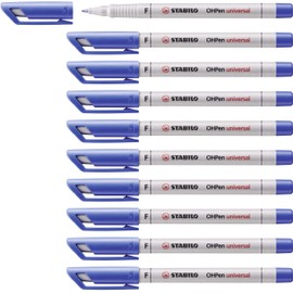 STABILO STABILO - Folienstift - OHPen universal - wasserlöslich medium - 10er Pack - blau