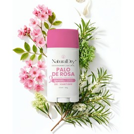 NaturalDry - ARTESANAL - Desodorante Natural Mujer - No obstruye los poros - Hidrata tu piel - SIN ALUMINIO - Elimina el mal olor - Aroma Palo de Rosa - Barra (1 unidad)