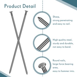 Nuenen 100 Pack 12 Inch Heavy Duty Landscape Stakes Metal Landscape Anchoring Spikes Garden Ground Spikes for Artificial Turf Nails Weed Barrier Paver Edging Timber Carpentry Tent Camping, Black