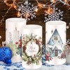 Retisee 3 Pcs Farmhouse Christmas Flameless Candles with Remote Rustic