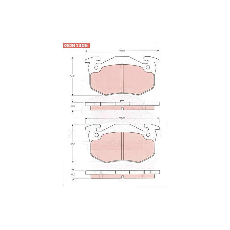 TRW GDB1305 Disc Brake Pad Set