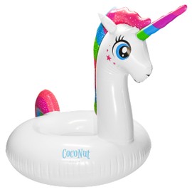 Coconut Outdoor Magical Unicorn Pool Float – Jumbo Inflatable Pool Ring – Durable Long Lasting Lounge Tube and Water Toy – Fun Decoration for Parties, Events – Ages 8+ Years