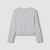 JAJU [JAJU] Her Pointelle Long Sleeve Lounge Cardigan_Melange Grey