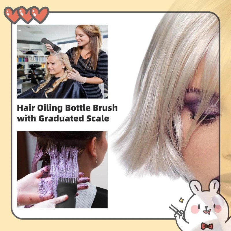 FXSPLCZ Root Comb Applicator Bottle for Hair Dye Oil 6oz