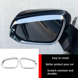 KELEIMAI Car Accessories Fit For Toyota Sienna 2021 2022 2023 2024 2025 Chrome Exterior Side Door Rearview Mirror Rain Shield Protector Cover Frame Trims ABS 2 PCS