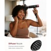 Dual Voltage Travel Hair Dryer with Diffuser, 1875W Ionic,Black