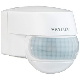 Esylux MD200 surface-mounted 230 Volt IP44 motion detector, white.