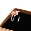 Uloveido 14K Rose Gold Plated Flower Ring Two Tones Infinity