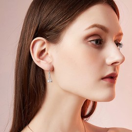 MEIDERBO Spoon Fork Dangle Earrings S925 Sterling Silver Fun Earrings for Women Foodie Spoon and Fork Novelty Drop Earrings