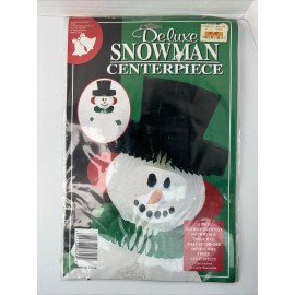 Eureka The Paper Magic Group New 1995 Vintage Eureka Snowman Honeycomb Tissue Centerpiece #98618 USA 11”