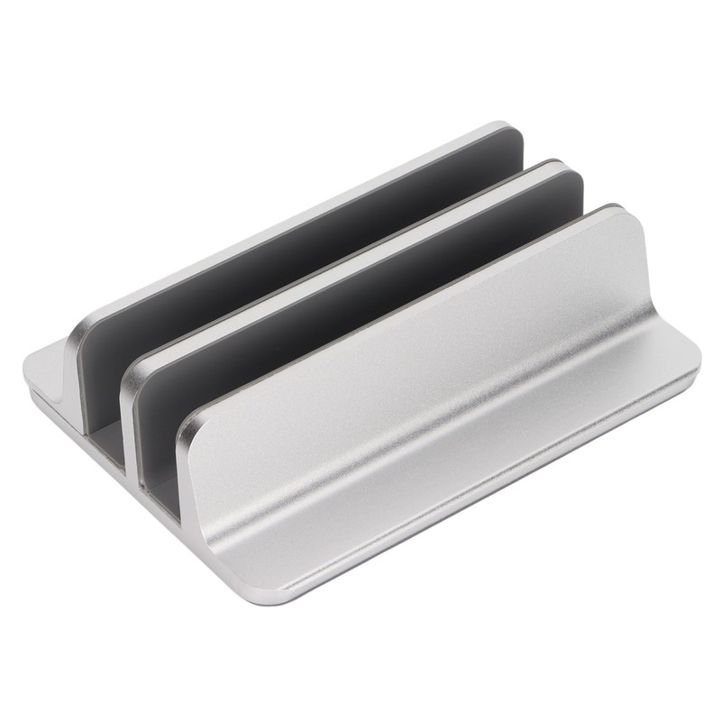 Laptop Holder Vertical 2 Slots Aluminum Alloy Adjustable Laptop Stand