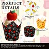 Whaline 180Pcs Back to School Tulip Cupcake Liners Muffin Baking