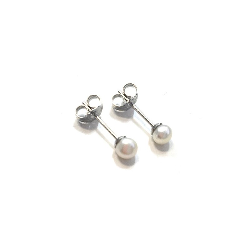 Caprilite 925 Sterling Silver Genuine Cultured Freshwater Pearl Stud Earrings