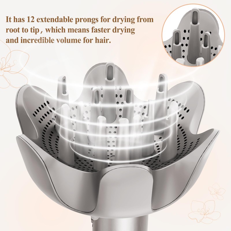 Fabmira Curl-Defining Diffuser Attachment for Shark FlexStyle, Adjustable Prongs Diffuser