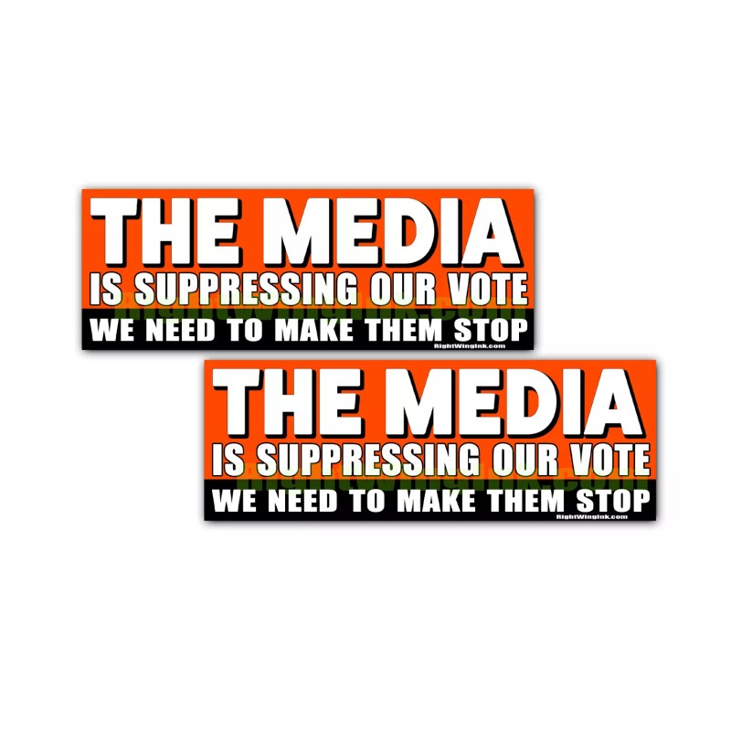 Media Suppressing Vote 2020 Pro Trump Keep America Great Bumper