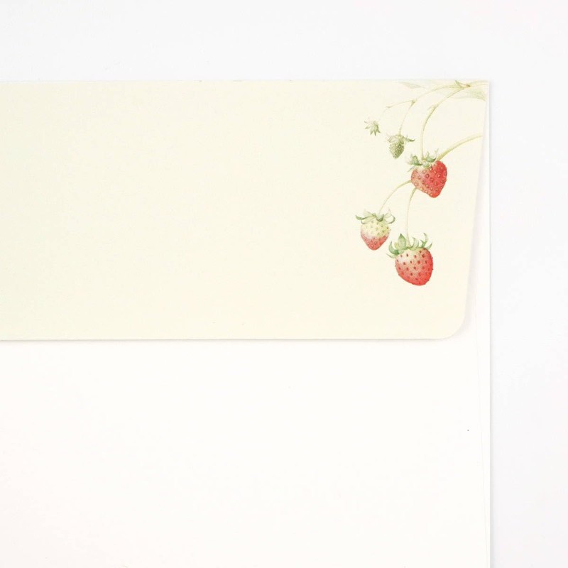 LST-239 (27) Strawberry Letter Set with Stickers, 12 Posts, 6