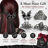4PCS Gothic Hair Claw Clips, Spider Bat Skull Designs for