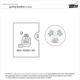 Lawn Fawn LF3658 Spring Basket 4X6 Clear Stamp Set