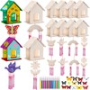 Feifeiya 55 Pcs DIY Bird House Wind Chime Kit to