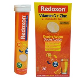 Redoxon Vitamin C with Zinc Effervescent Orange Flavored,20 Ct, 2.82 Oz