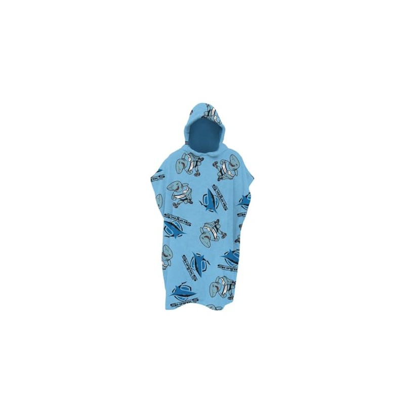 Cronulla Sharks NRL Rugby League Kids Youth Hooded Beach Towel