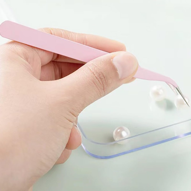 精密 ピンセット 2本セット ピンセット ステンレス製 DIY 手芸 ハンドメイド制作 つけまつ毛 プラモデル工具