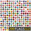200Pcs Push Pins Creative Fashion Flag Thumb Tacks for Bulletin